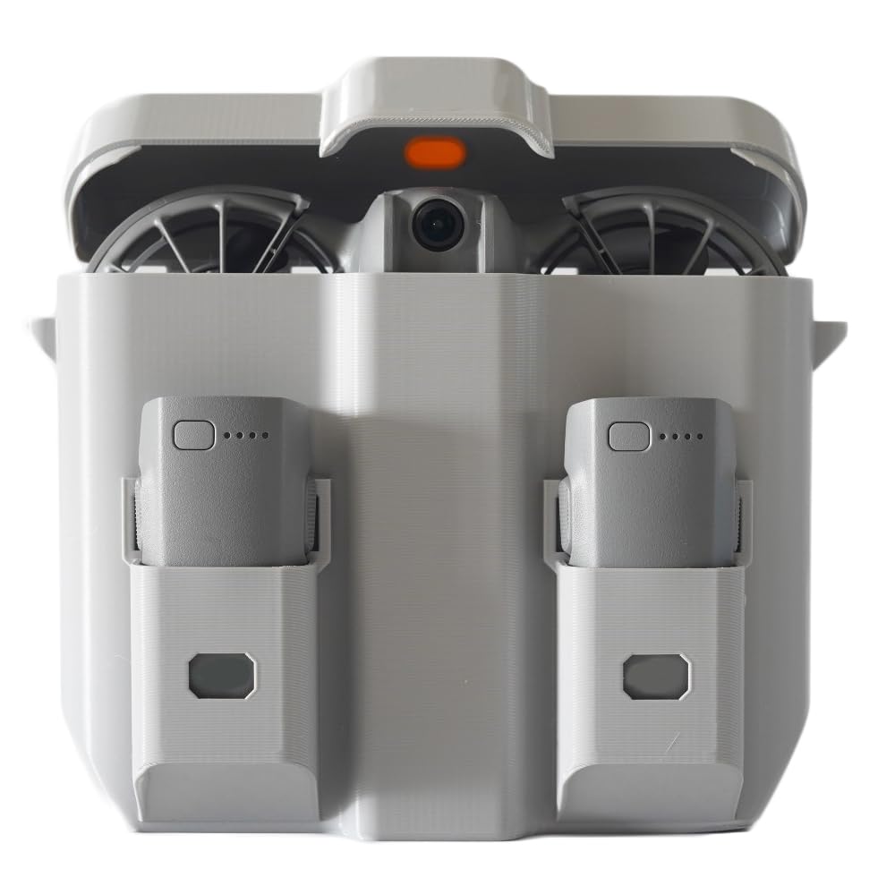 Caja de almacenamiento impresa en 3D para DJI Neo 2, accesorios de protección antipresión, funda rígida de transporte con 2 compartimentos de batería, resistente y no se daña fácilmente
