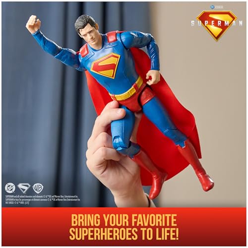 Image of DC Comics, Superman 12-inch Superhero Action Figure, Kids Toys for Boys and Girls Pretend Play, for Ages 4 and Up