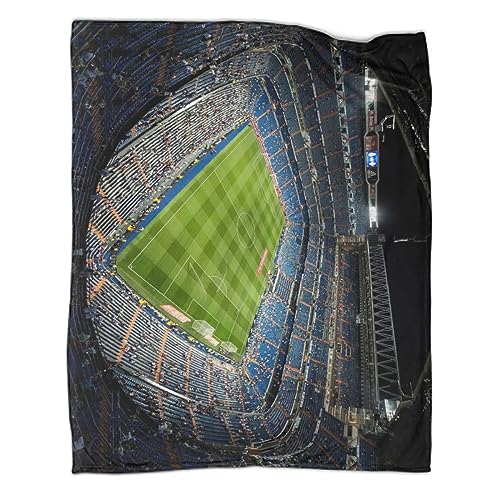 VGDKAOBM Santiago Bernabeu Couverture Polaire 3D | pour Enfants & Adultes | Couvre-lit/Canapé |...