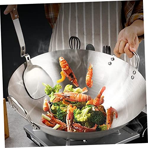 Wok de Acero Inoxidable con Doble Asa y Fondo Redondo miniatura 6