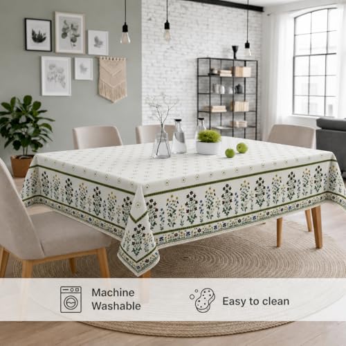 Image of STITCHNEST 'Tavola Luxe Series' Dining Table Cover 60x90 Inches | 6 Seater - 8 Seater Rectangular Dining Table Cover | Premium Fabric, Washable & Colour Fast