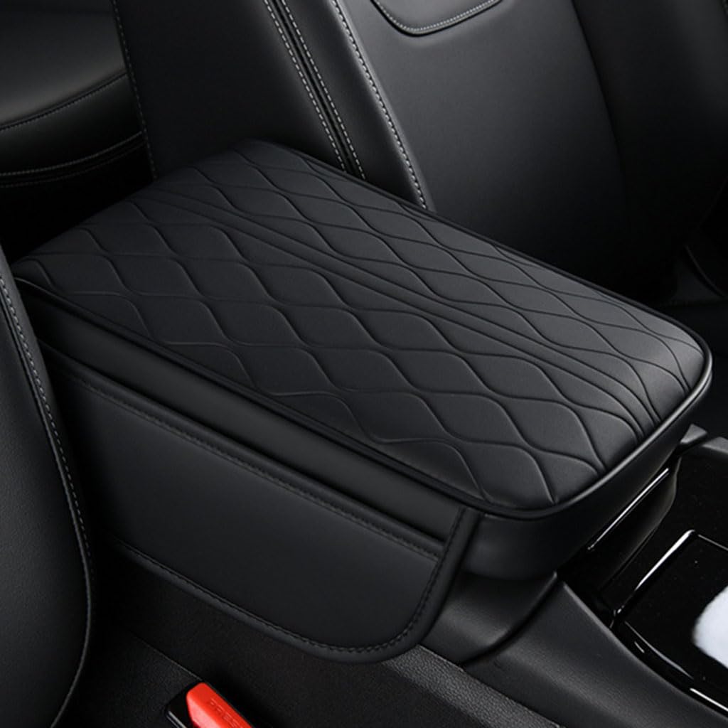 SAPINGNB Arm Rest Cushion Car for Volvo EX90 (2023 2024), Auto Armrest Cover Cars Armrest Cushion Armrest Box Pad Car Accessories,Black