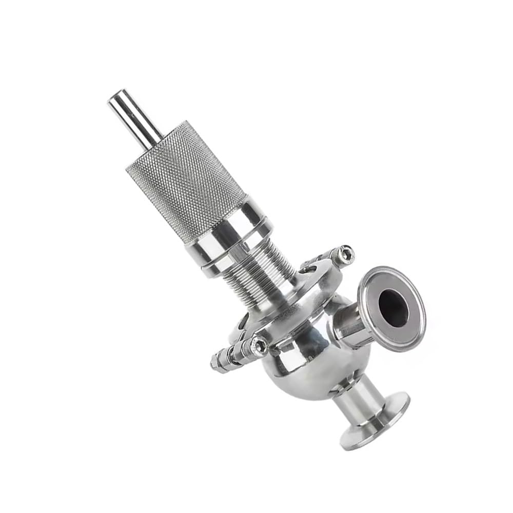 Valvola Di Sicurezza Sanitaria Tri Clamp Da 1" 1-1/4" 1-1/2" 2", SS304/316L, Regolabile 2-9 Bar, EPDM 0-110 ℃, Lucidata A Specchio, Sanitaria For Alimenti E Farmaci (1 Pezzo)(SS316L,1")