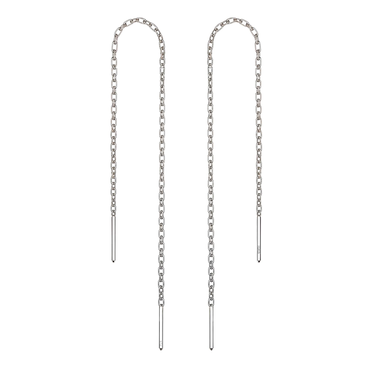 highspark 925 Silver Threaded Long Chain Earrings| 92.5 Sterling Silver & Hypoallergenic | Lovely Gift - Suvi Dhaga-picture-41