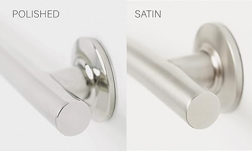 Miniatura 9 de Coronado Designer - Barra de agarre ovalada para ducha de baño de 24 pulgadas con esquinas en inglete, pulida