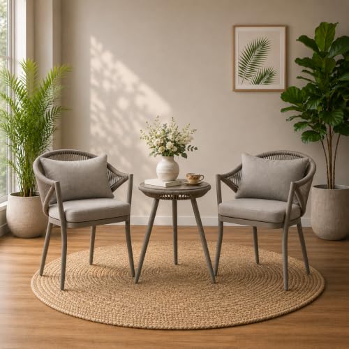 Patio Seating Chair and Table Set Outdoor Balcony Garden Coffee T...