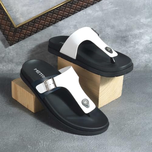 Image of Metro Men Flat Casual /Comfort Synthetic Leather Chappal