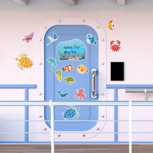 Imanes decorativos para puerta con tema marino, pack 15 piezas miniatura 4