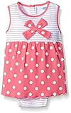 BON BEBE Girls' Sleeveless Sundress with Built-In Diaper Cover