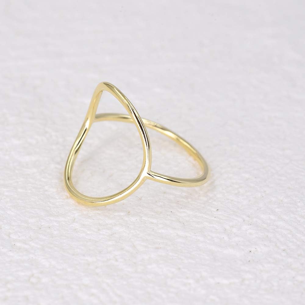 LEMON GRASS Gold Vermeil Open Circle Ring in Sterling Silver Size 4-9 - Image 6