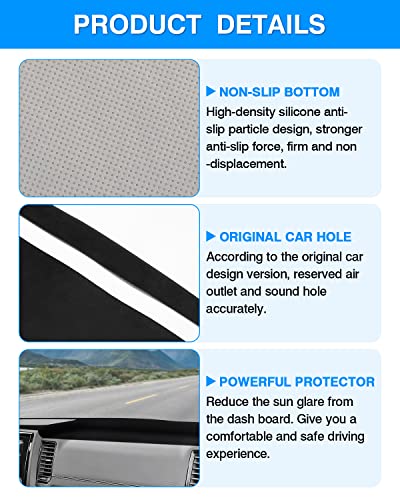 Image of Autorder Dashboard Cover Mat for Nissan Frontier 2022-2025 2026 Accessories Dash Cover Flannel Dash Mat Sunshade Glare UV Rays Protector