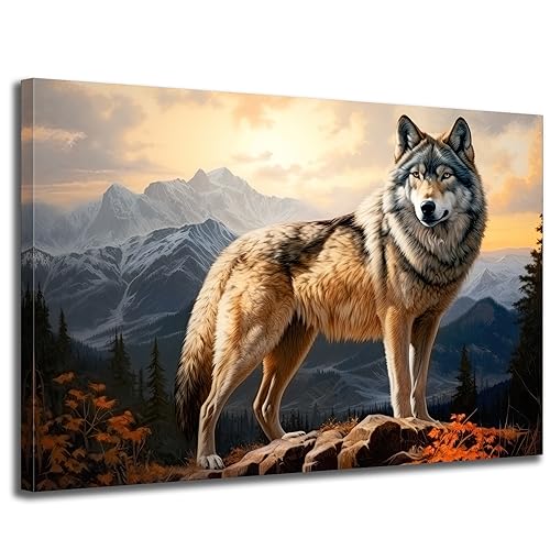 Idaho’s Wolf Reduction Plan Sparks Accuracy, Ethics Concerns 11 Wolf Wall Art Canvas Wolf in the Mountains Wildlife Landscape For...