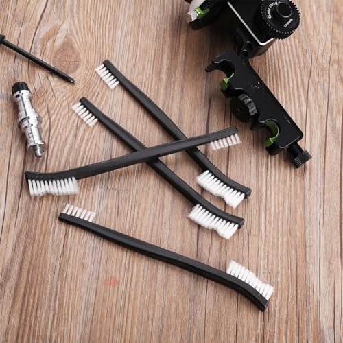 Image of 9Pcs Nylon Cleaning Brush Multifunctional Double-Ended Brushes for Cleaning Sturdy Durable Nylons Clean Rod Universal Double-Ended Nylon Scrubber Clean Brush for Small Spaces Jewelry Shoes Washing