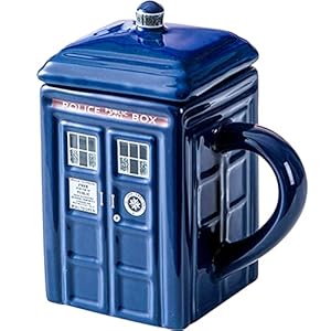 ZONSUSE Doctor Who Tardis Taza con tapa,Tazas Cafe Originales,