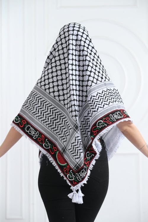 Hanzala Embroidered Palestinian Keffiyeh – Traditional Symbol of Cultural Identity and Resistance3