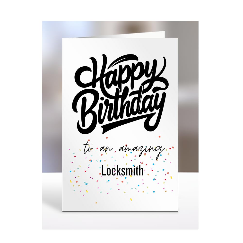 Card for Locksmith, Happy Birthday Gifts for Men or Women, Him, Her, Presents for Christmas, Appreciation, To an amazing, A5-167a_190 — image 1