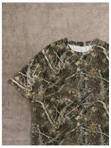 Girl's Vintage Camo Print T Shirt Short Sleeve Crew Neck Casual Graphic Tee Tops3