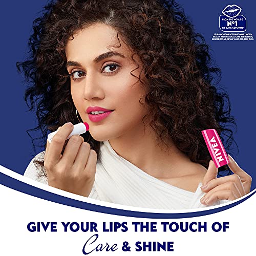 Image of NIVEA Lip Balm, Pink Guava Shine, 4.8g