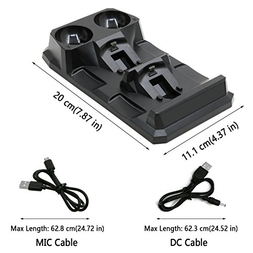 LILY PS VR / PS Move oplader/controller laadstation voor PS4 / PS VR / PS Move (Dual Charger Dock voor DualShock 4… - Image 5