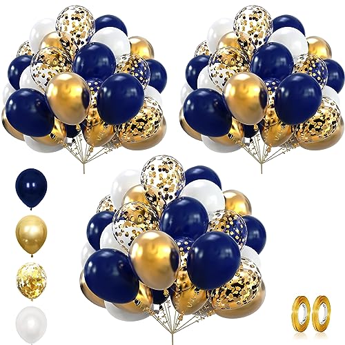 Q-WOOFF Navy Blue and Gold Balloon Set, 60 Pieces 12 Inch Dark Blue Balloon Sets, Balloon Garland Blue, for Baby Shower, Birthday Decoration Q-WOOFF Navy Blue and Gold Balloon Set, 60 Pieces 12 Inch Dark Blue Balloon Sets, Balloon Garland Blue, for Baby Shower, Birthday Decoration