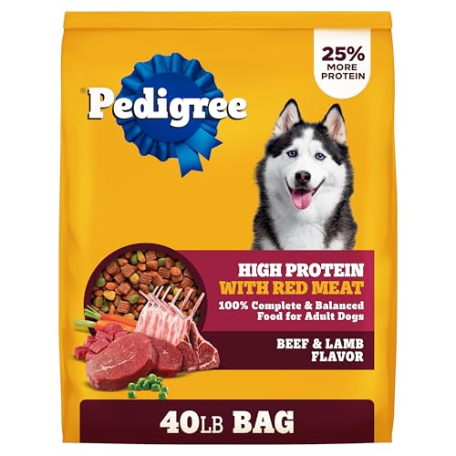 Image of Pedigree High Protein Adult Dry Dog Food, Beef and Lamb, 40 lb