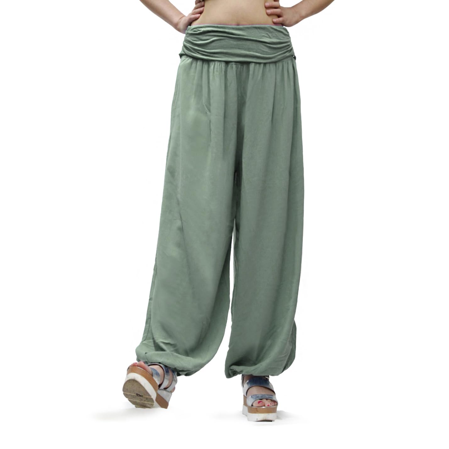 Glamexx24 Women's Harem Trousers, Lightweight Baggy Trousers, Aladdin Trousers, Sarouel Trousers, Yoga Trousers, Casual Trousers, Summer Trousers