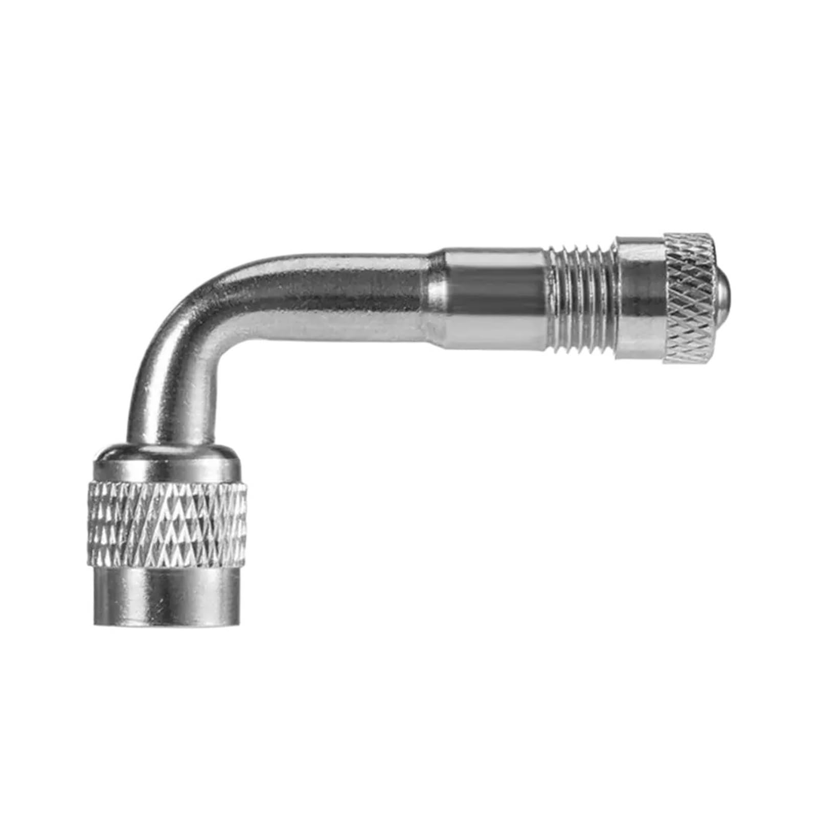 Alargador De VáLvula Adaptador de extensión válvula neumático en ángulo latón 45/90/135 Grados for automóviles, Camiones, Motocicletas y Bicicletas(Silver 1pc-90)