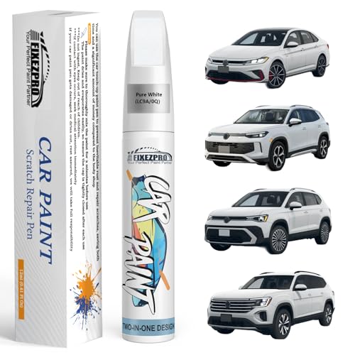 Image of LC9A /0Q Pure White Touch Up Paint for Volkswagen, Exact Color Match Car Paint Scratch Repair Remover Pen Kit Quick & Easy Fix Vehicle Chips and Automotive Nicks Scuff