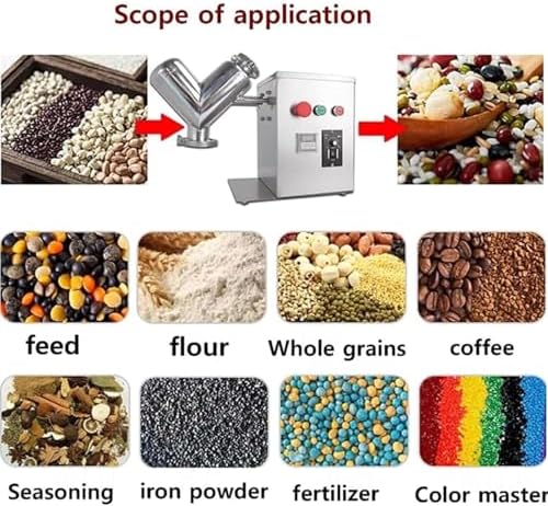 V-Type Mixer 2L Lab Shear Dry Powder Blender 304 Stainless Steel Mixing Machine for Powder