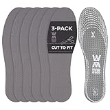 Shoe Insoles for Men and Women - Grey Fresh Pro Set of...