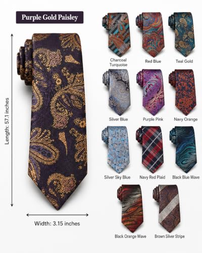 Image of WeiShang Neckties for Men, Classic Formal Tie