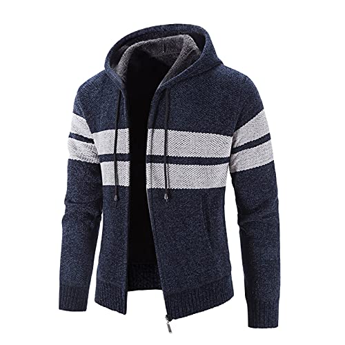 Polaire rayée homme pour affronter le froid avec ce cardigan d'hiver - 3
