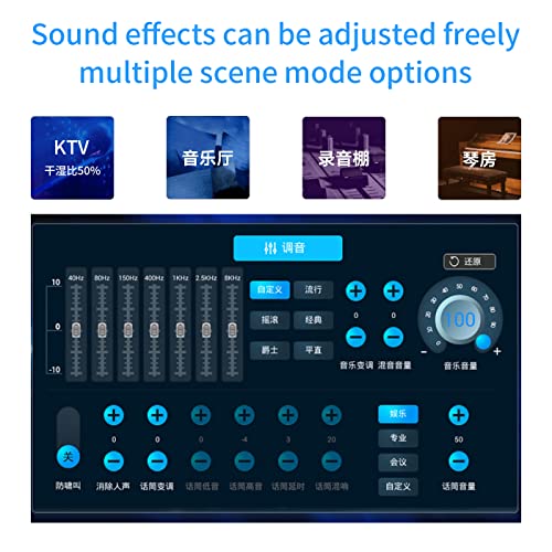2022 InAndOn All in One Karaoke Player, 15.6 inch Karaoke System with Power Amplifier Function, YouTube Song, Cloud Song Update, Real-time Score, Wireless Mic KTV Machine Fit for Bar Home Party, 4T - Thumbnail 5