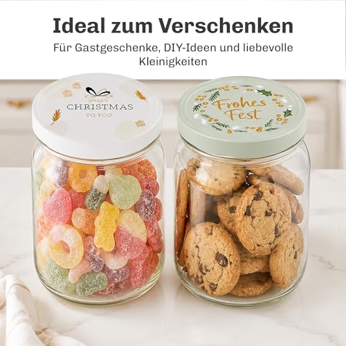 Blumixx Einmachgläser mit Schraubdeckel 12er Pack Einmachglas mit Deckel Schwarz - 210ml Fassungsvermögen - Ideal für Erntezeit… – Ansicht 9