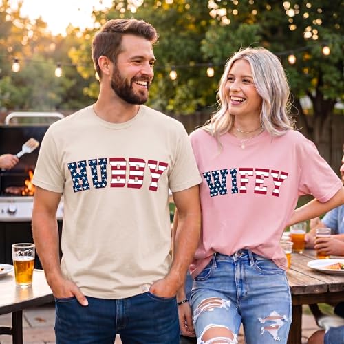 Image of Anniversary Matching Shirts, for Couple, Heart Design T-Shirt Set, Wedding Present, Honeymoon Outfit