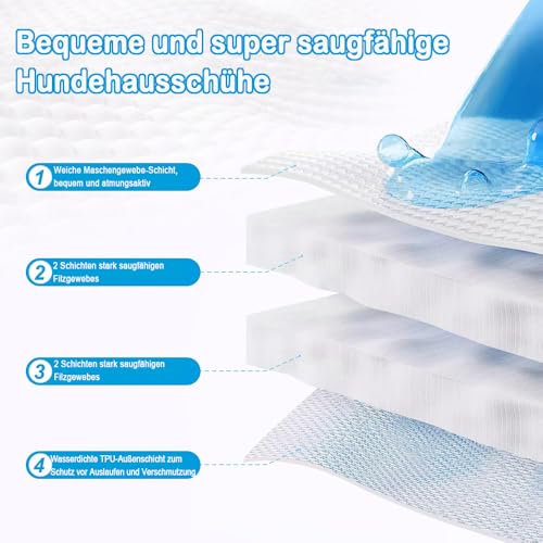 Duscdesp 3 Stück Wiederverwendbare Hundewindeln mit Abnehmbare Träger, Hochsaugfähige Läufigkeitshose Waschbare Hundehöschen Läufigkeit Höschen für Hunde Weiblich, Hunde Windeln für Hündinnen (M)