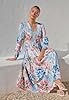 Sissyaki Women's Long Sleeve Boho Floral Maxi Dres... #5