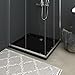 Catherinol Brodzik prostokątny ABS czarny 80x90 cm Podstawa prysznicowa łazienka toaleta do domu wewnątrz
