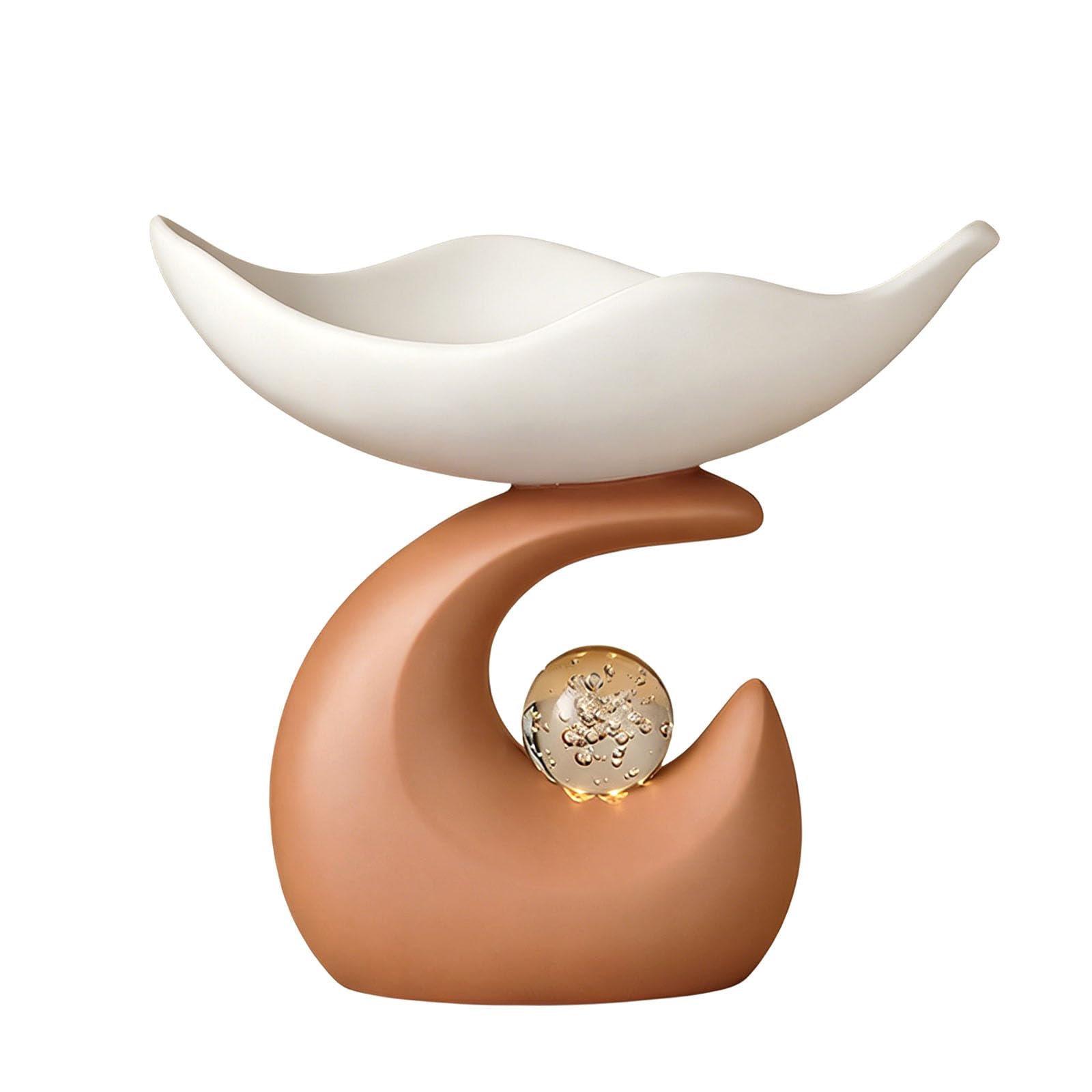 Shntig Sophisticated Entry Table Storage Spacious Resin Bowl with Glass Component Holds Keys Accessories and Everyday Necessities Elegant Entry Table Decor