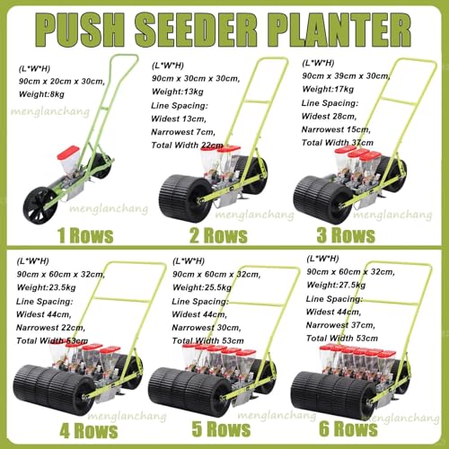 Manual Seeder Garden Push Seeder herramienta de siembra miniatura 4