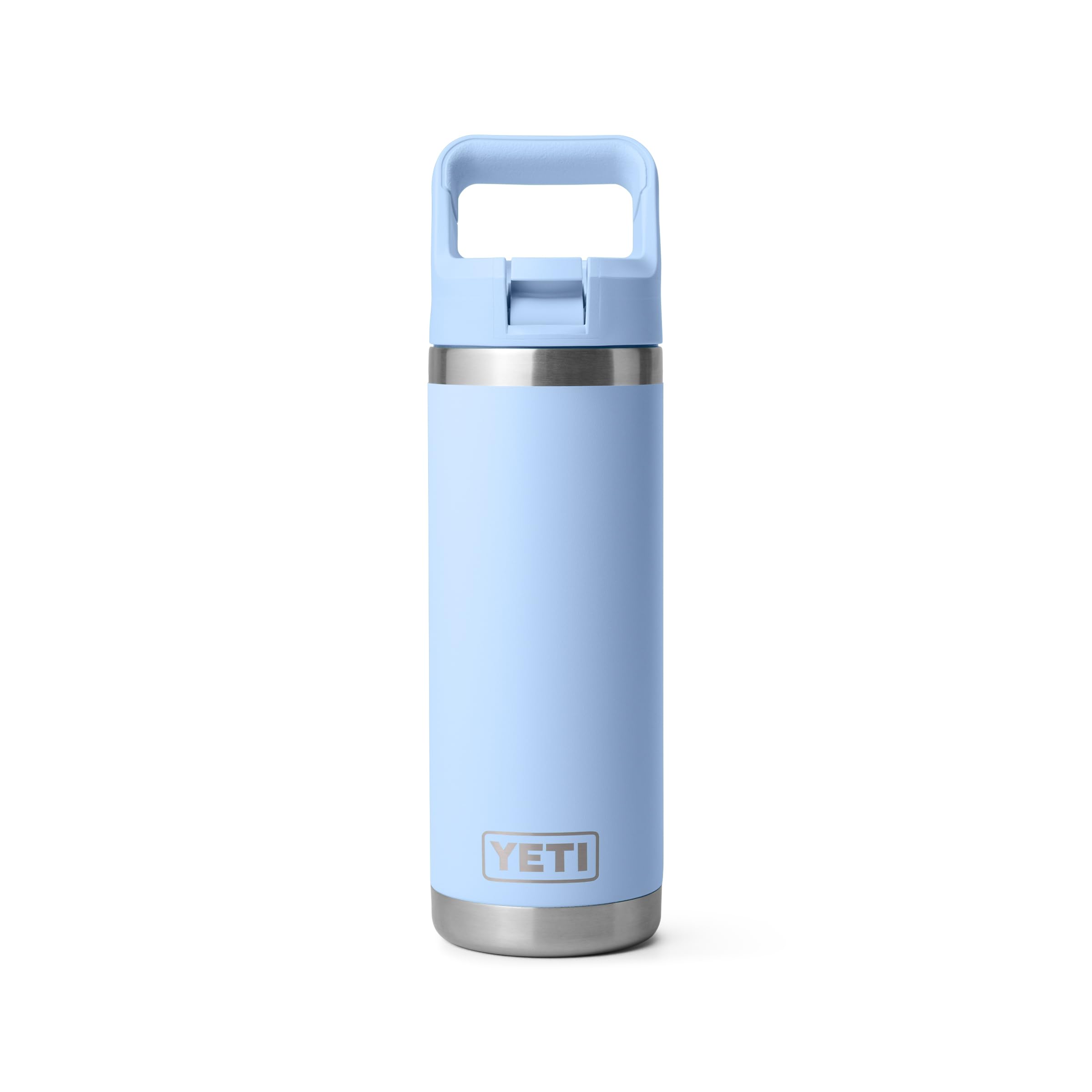 YETI Rambler 18 oz Bottle, Vacuum Insulated, Stainless Steel with Color Matching Straw Cap, Big Sky Blue — image 1
