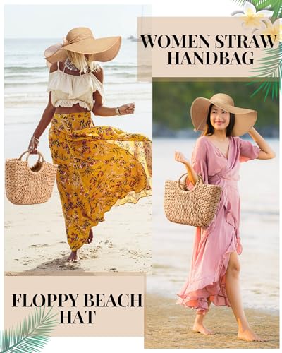 Set de 5 piezas bolso y sombrero de verano para mujer miniatura 5