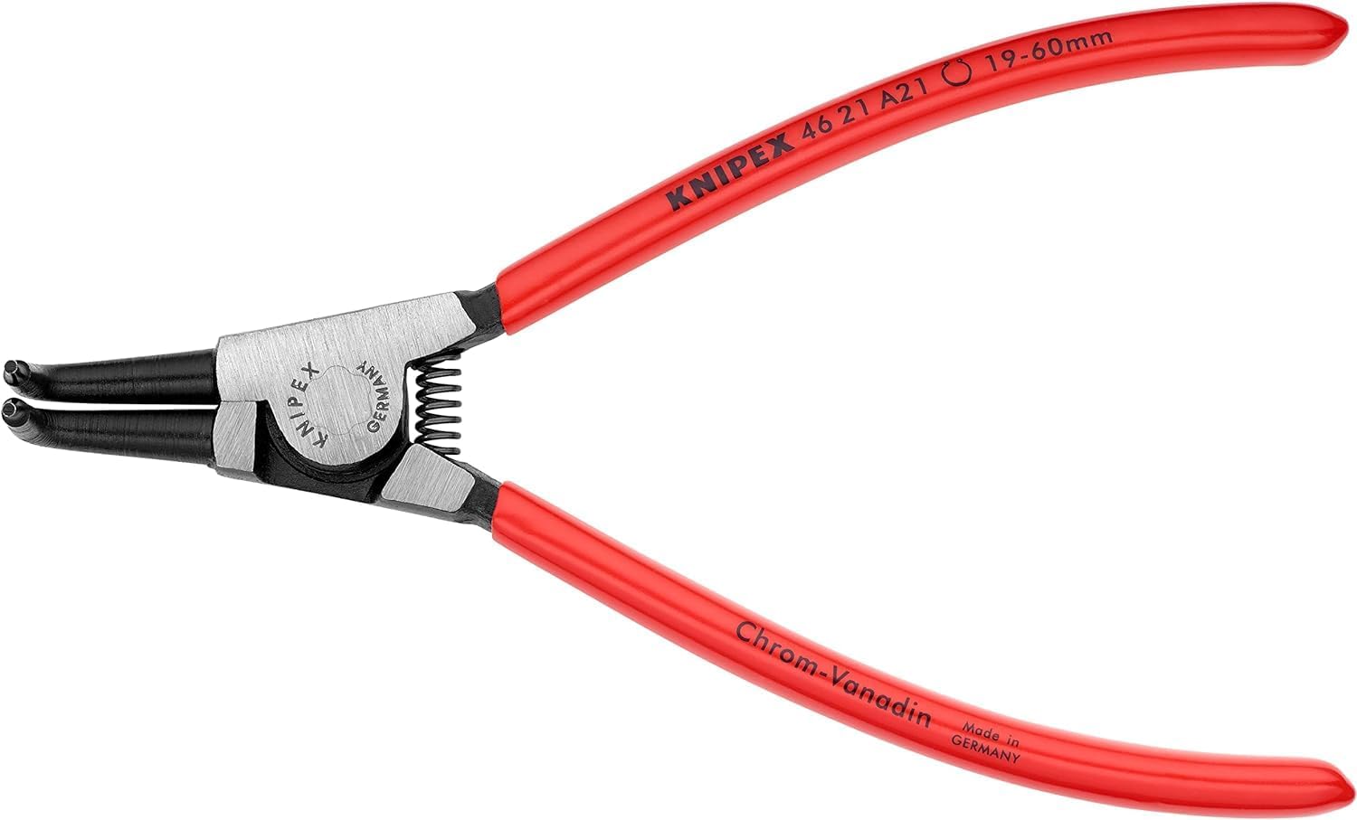 Knipex 46 21 A21 SB Circlip Pliers for external circlips 19-60mm 90° angled in blister packaging