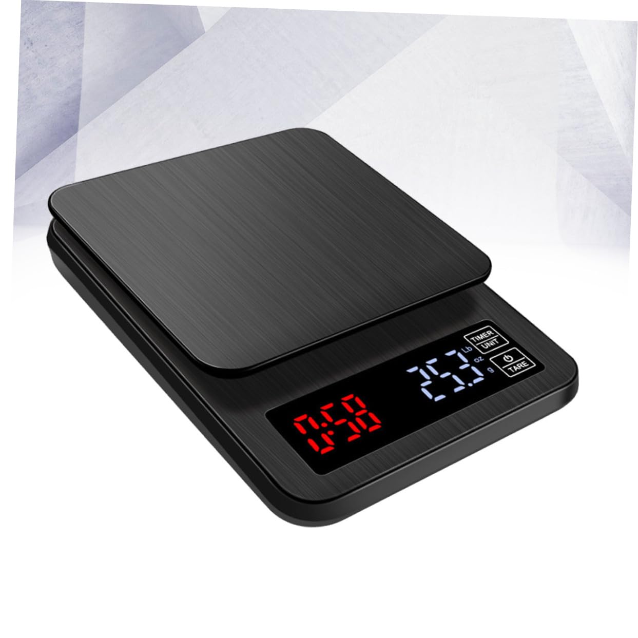 VICASKY 5kg Bilancia Elettronica con Timer Bilancia Digitale da Cucina per Alimenti Pesa Caffè e Cereali con Sensori di Precisione Nero senza Batterie