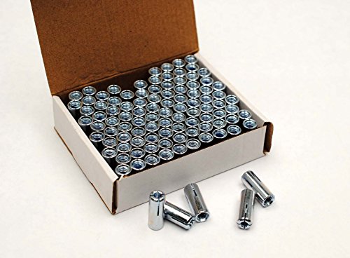 (100) Drop-in 1/4 x 1 Concrete Expansion Anchor 3/8 Drill Zinc Plated 1/4-20