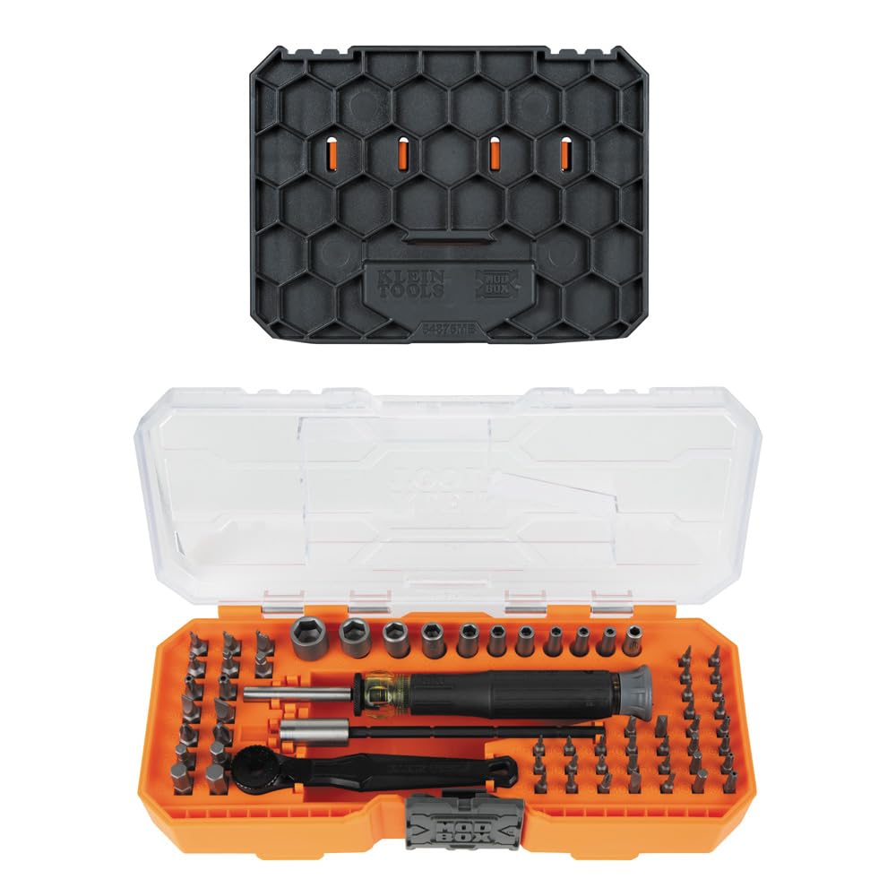 Klein Tools 80177 MODbox Ratcheting Driver Set with MODbox Case