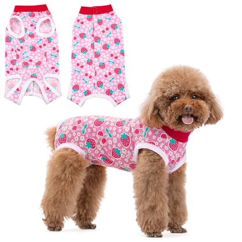 Coppthinktu Recovery Suit for Dogs After Surgery Dog Onesie Surgery Recovery Suit for Female Spay Soft Male Surgical Pajamas Bodysuits for Small Medium Puppy to Anti Licking Dog Cone Alternative