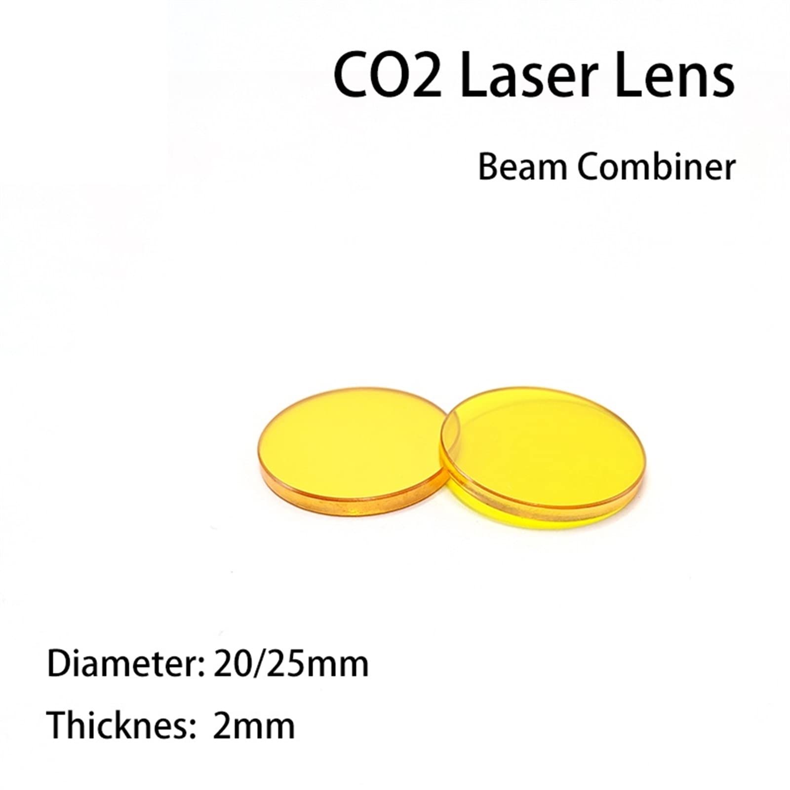 Diameter 20x2 25x2mm CO2 Laser Beam Combiner Lens for CO2 Laser Engraving Cutting Machine(25MM_2MM)