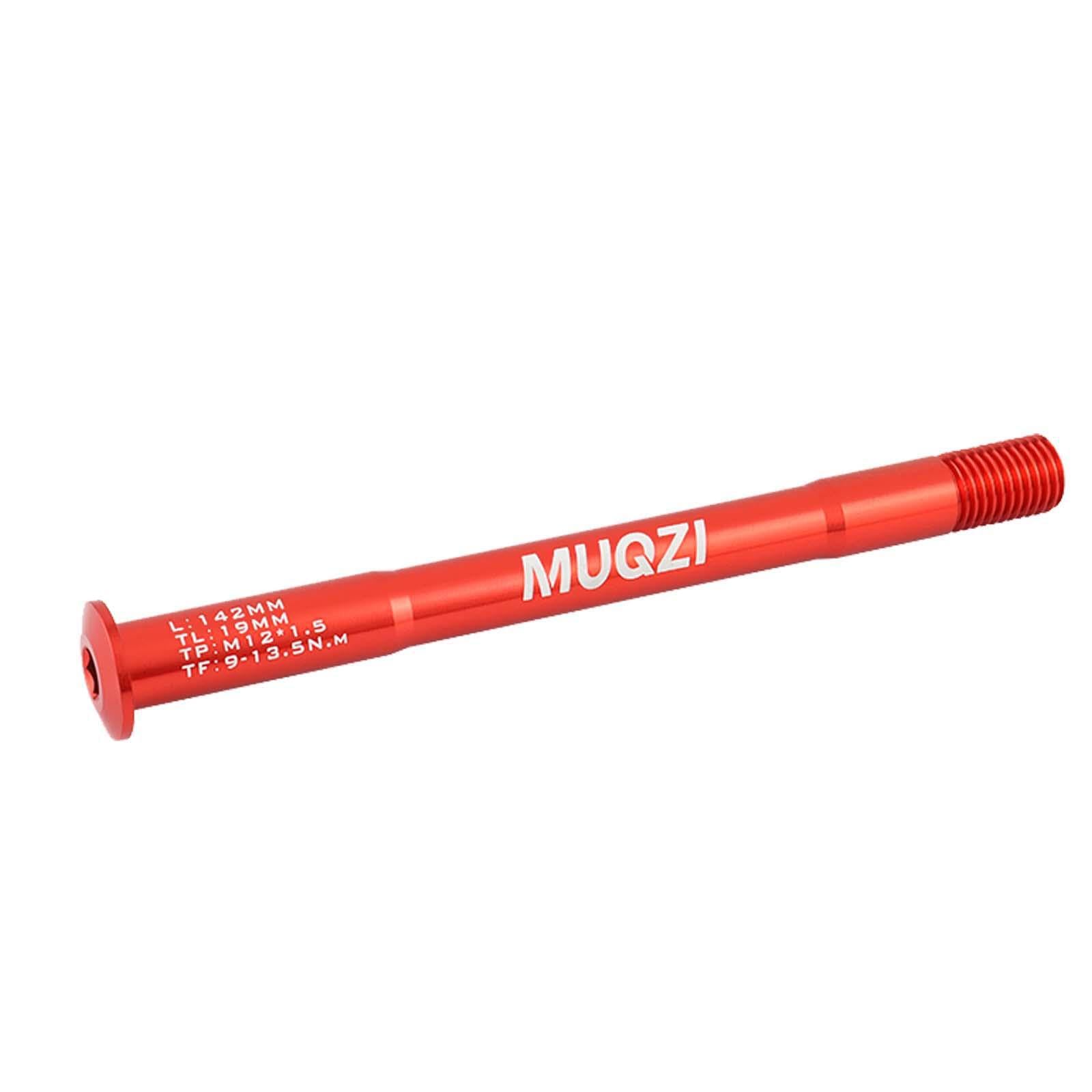 Ktuxzci Red Easy Installation Front Fork Hub Quick Release Thru Axle Lightweight Durable Accessories For Efficient Repairs Bike Adapter Thru Axle Hub Quick, 142Mm