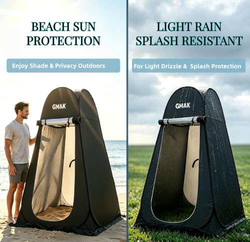 GMAK Pop Up Privacy Shower Tent, Pop Up Changing Tent, 3.3 x 3.3 x 6.2ft miniatura 6